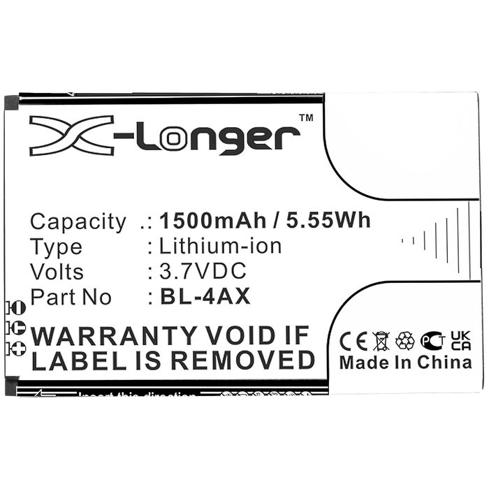 Batteri for Nokia 6300 4G 8000 4G TA-1286 TA-1287 TA-1291 TA-1294 TA-1300 TA-1303 TA-1305 TA-1311 TA-1324 TA1307 1500mAh fra CELLONIC