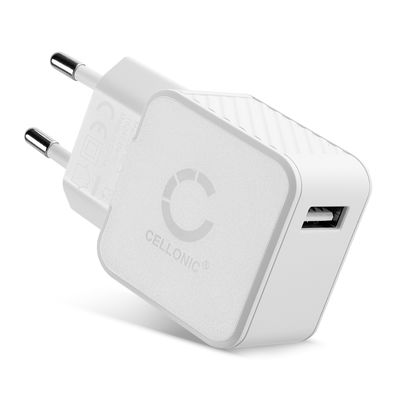 Hurtigladende USB 1-romlader: Ladeadapter for iPhone 15, iphone 14, Samsung 23, Huawei, Xiaomi, mobiltelefon, smarttelefon, nettbrett, høyttalere, hodetelefoner og mer - med 2,4A 12W