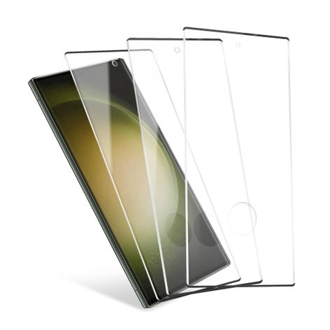 3x Skjermbeskytter til Samsung Galaxy S23 Ultra – Herdet beskyttelsesglass, CELLONIC