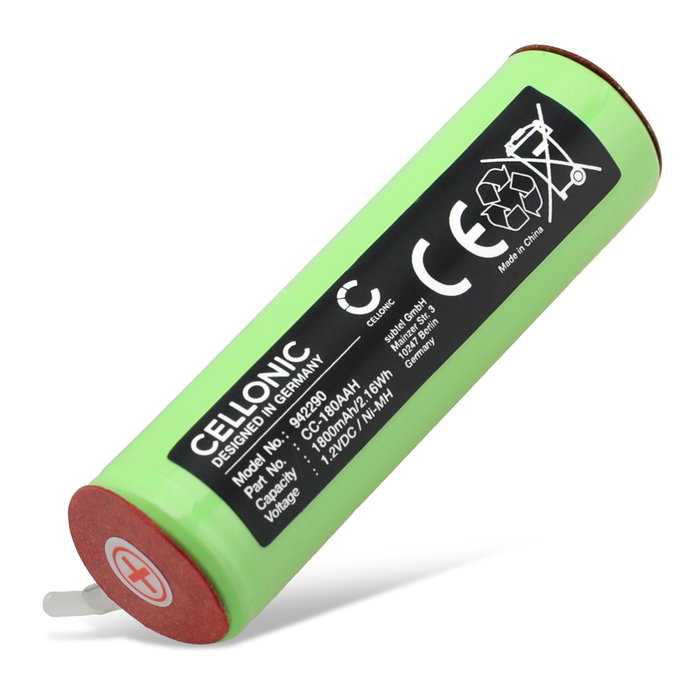 Batteri for Braun Micron Vario 3, 3020, 4520, 5414, 5424, 6520, 7570, 7765, 8595, 8995 1800mAh fra CELLONIC