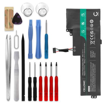 Batteri for Lenovo ThinkPad T480, T470, T470s, T470p, A485, A258, 25, A475, 01AV421 2000mAh 11.4V + Verktøy fra CELLONIC