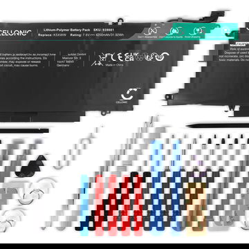 Batteri for kompatibel mit Dell Latitude 7389, 12, K5XWW 4200mAh 7.6V + Verktøy fra CELLONIC