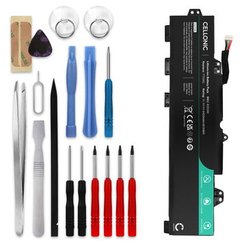 Batteri for HP EliteBook 755 G5 / 850 G5 / ZBook 15U G5 + Werkzeug-Set 4400mAh + Verktøy fra CELLONIC