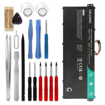 Batteri for Acer Aspire R3, AC14B3K, KT.00403.032 / Chromebook 11 C730E-C07S, 11 C730E-C555 3600mAh + Verktøy fra subtel