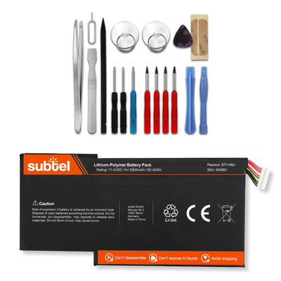 Batteri for GS63VR 7RF Stealth Pro, GS63VR-7RE, GS63VR-7RG, GS63VR 7RD-092NL Stealth, GS73VR 7RF Stealth Pro, BTY-M6J 5700mAh 11.4V + Verktøy fra subtel