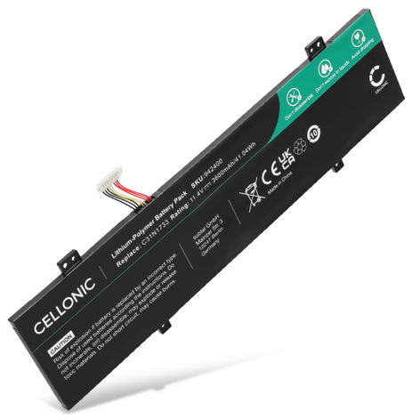 Batteri til ASUS VivoBook Flip TP412FA, TP412U, TP412FA | ASUS C31N1733, C31PIJ1, 0B200-02970000 Lithium-Polymer 11.4V (3600mAh, 11.4V) fra CELLONIC