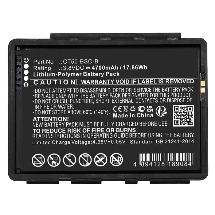Batteri for Honeywell CT60, CT50, Honeywell Dolphin CT60, Honeywell CT60XP 4700mAh fra CELLONIC