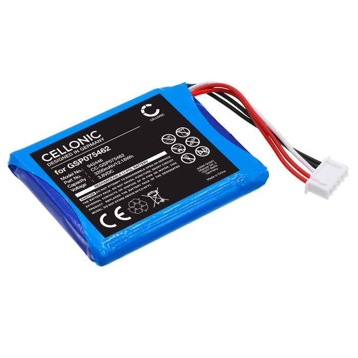 1x Batteri for Harman Kardon Traveler GSP075462 (3200mAh, 3.8V) fra CELLONIC