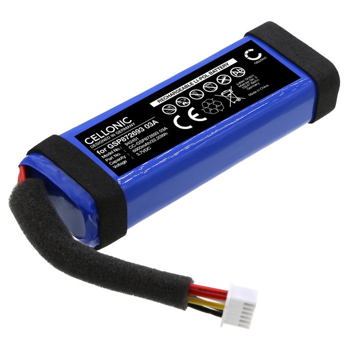 Batteri for Harman Kardon Allure Portable GSP872693 03A (6000mAh, 3.7V) fra CELLONIC