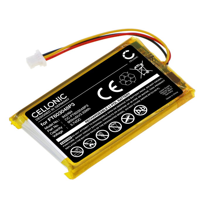 Batteri for Turtle Beach Ear Force, Stealth 350VR, 450, 600, 700 / Roccat Elo 7.1 Air 900mAh fra CELLONIC