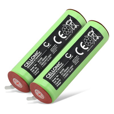 2x Batteri for Braun Micron Vario 3, 3020, 4520, 5414, 5424, 6520, 7570, 7765, 8595, 8995 1800mAh fra CELLONIC