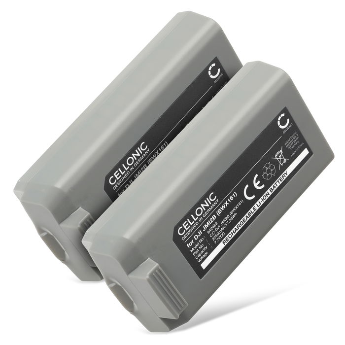2x DJI Mini 2 SE Batteri 7.7V 2250mAh fra Cellonic