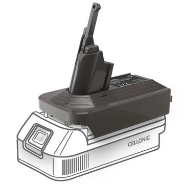 Batteriadapter Makita 18V til Dyson V7 & V8-seriens - MT18V7V8 konverter for Dyson støvsugere fra CELLONIC