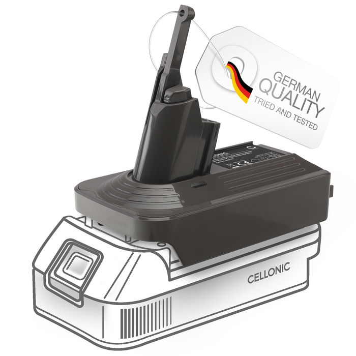 1x Makita 18V til Dyson V8 Animal Plus batteriadapter fra Cellonic