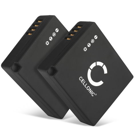 2x Batteri for Panasonic Lumix DMC-LX100 DMC-GX80 DMC-TZ80 TZ81 TZ100 TZ101 DC-TZ90 TZ91 DC-GX9 DMW-BLE9 DMW-BLG10 Leica BP-DC15 (730mAh, 7.4V) fra CELLONIC