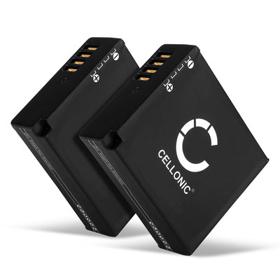 2x Batteri for Panasonic Lumix DC-GX9 DMC-LX100 DMC-GX80 DMC-TZ80 DC-LX100 II DC-TZ90 DC-TZ202 Kameraer 980mAh fra CELLONIC