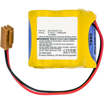 Batteri for FANUC 18-T Series PLC ALPHA iSV CNC system amplifiers - BR-2 3AGCT4A / A98L-0031-0025 / A06B-6114-K504 2400mAh / 14.40Wh fra CELLONIC