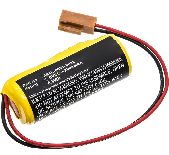 Batteri for FANUC 15, 16, 18i, 20i, 21i - LX98L-0031-0012 2000mAh / 6.00Wh fra CELLONIC