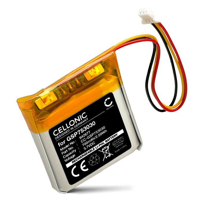 Batteri for JBL Tune 750 GSP753030 (700mAh, 3.7V) fra CELLONIC