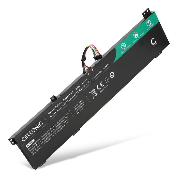 Batteri for Lenovo Legion 5 17ACH6H, 5 17ACH6, 5 17ITH6H, 5 17ITH6, L20C4PC2, 5B11B53885 5180mAh 15.4V fra CELLONIC
