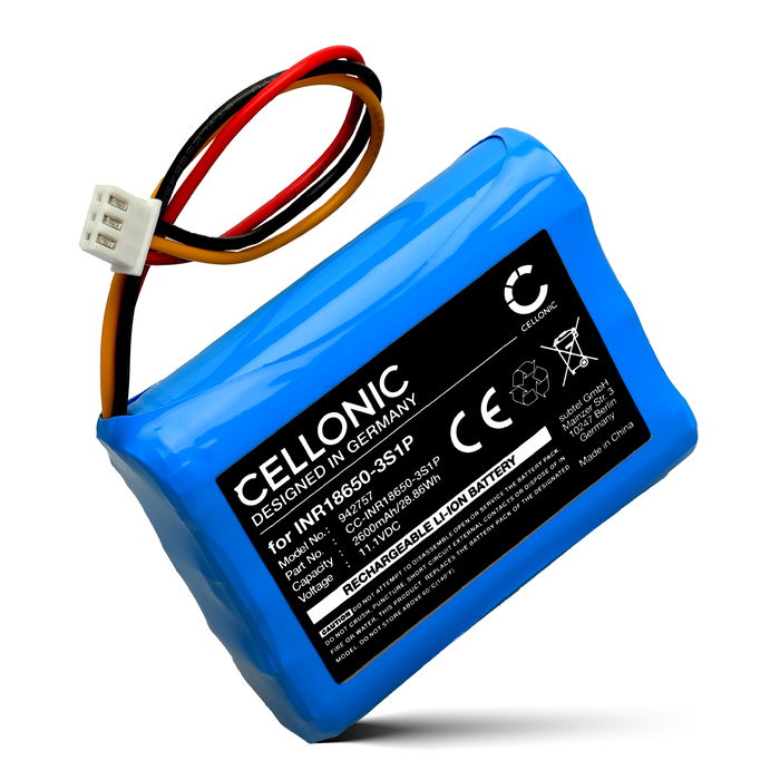 Batteri for DOCKIN D Fine 1, Fine 2, Fine 2 Plus INR18650-3S1P (2600mAh, 11.1V) fra CELLONIC