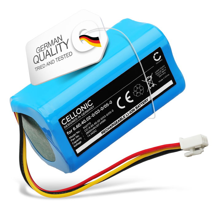 Batteri for Blaupunkt XBOOST, XVAC, Bluebot XEASY, AENO RC2S, RC3S, Evolveo RoboTrex H9 2600mAh fra CELLONIC