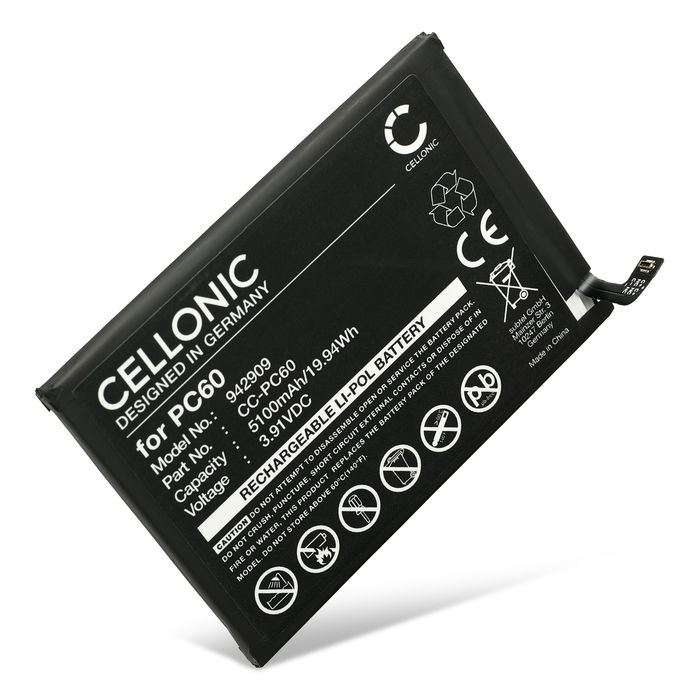 Batteri til Motorola Moto G54, XT2343, PC60, SB18D89641 (5100mAh, 3.91V) fra CELLONIC