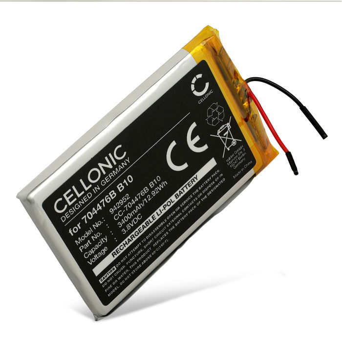 Battery for SPOT SPOT X, SPOTXB, 704476B B10 3400mAh from CELLONIC