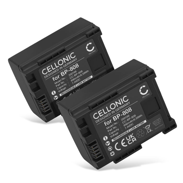 2x Canon FS21 Batteri 7.2V - 7.4V 890mAh fra Cellonic