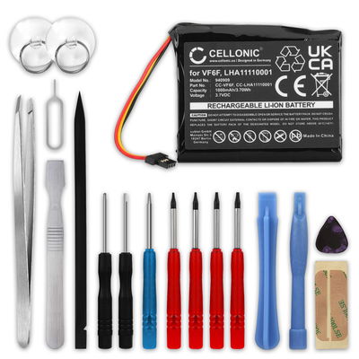 Batteri for TomTom Start 52 Europe Traffic Start 52 52 Lite 1000mAh + verktøy sett 17stk fra CELLONIC