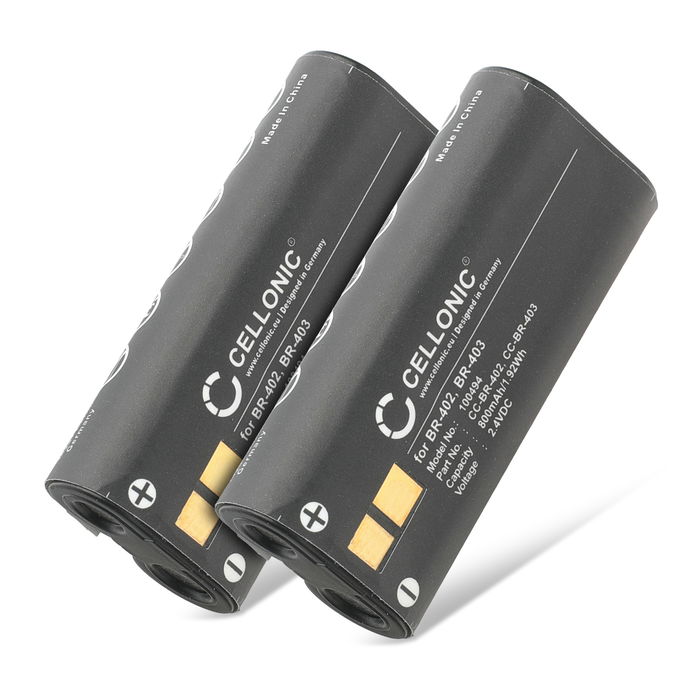 2x Batteri for Olympus DS-4000, DS-3300, DS-2300, DS-5000 BR-402, BR-403 (800mAh, 2.4V) fra CELLONIC