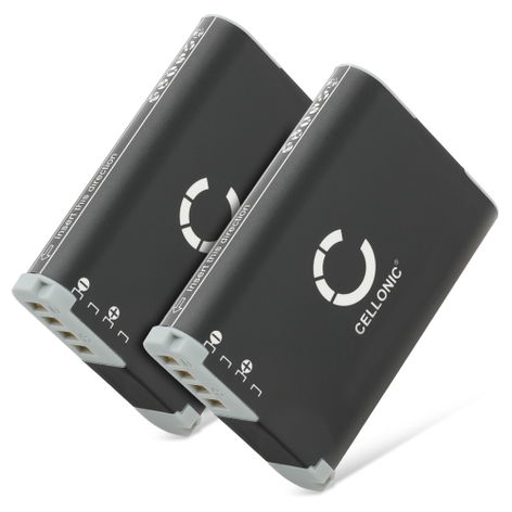 2x Battery for Canon Legria Mini X; PowerShot G1 X Mark II, N100 (1900mAh, 3.6V) from CELLONIC
