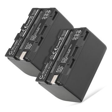 2x Batteri for Sony DCR-PC1 DCR-PC2 DCR-PC3 DCR-PC4 DCR-PC5 DCR-TRV1VE / NP-FS11 NP-FS21 NP-FS31 NP-F10, -F20, NP-FS21, -FS33 (2800mAh, 3.7V) fra CELLONIC