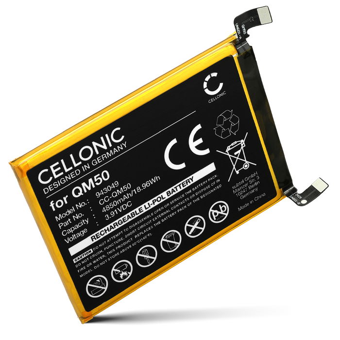 Batteri til Motorola EDGE 40 NEO, XT2307, XT2307-1, XT2307-2, XT2307-3, QM50, SB18D87942 (4850mAh, 3.91V) fra CELLONIC