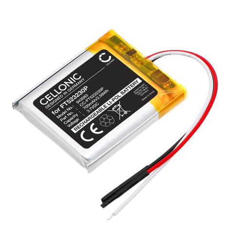 Batteri til Poly Voyager Focus 2, Technics EAH-F70 Poly Voyager Focus 2 (700mAh, 3.7V) fra CELLONIC