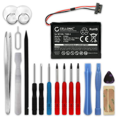 Batteri for Mitac Mio Moov M400, Mio Moov M405, Mio N177, Mio Moov 500, M1100, 338937010172 750mAh + verktøy sett 17stk fra subtel