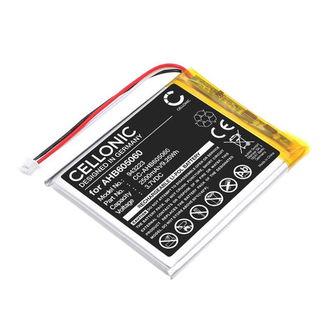 Batteri til HelloBaby HB50; HB40; HB6351 AHB605060 (2500mAh, 3.7V) fra CELLONIC