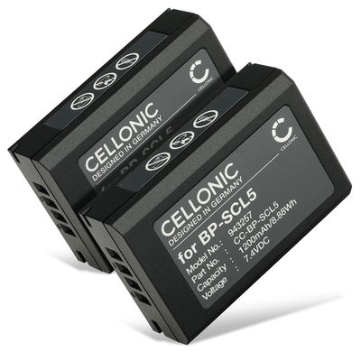 2x Batteri for Leica M10, M10-R, M10-P BP-SCL5 (1200mAh, 7.4V) fra CELLONIC