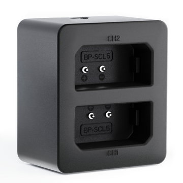 USB dobbel lader (LC-SCL5) for Leica M10, M10-P, M10-R + 1m USB Kabel fra CELLONIC