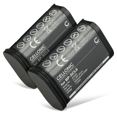 2x Batteri for Leica Q2, Q3 BP-SCL6 (2600mAh, 7.2V) fra CELLONIC