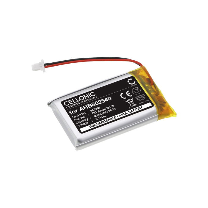 Battery for Sena SF2, SF4 AHB802540 (800mAh, 3.7V) by CELLONIC