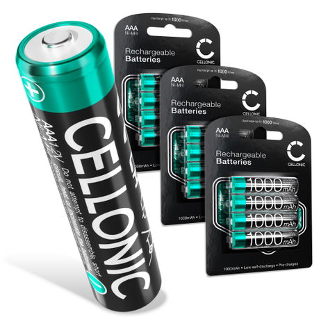 12x AAA Batteri til Siemens Gigaset A270, A270A, A580, A690, AS405 (1000mAh, 1.2V) fra CELLONIC