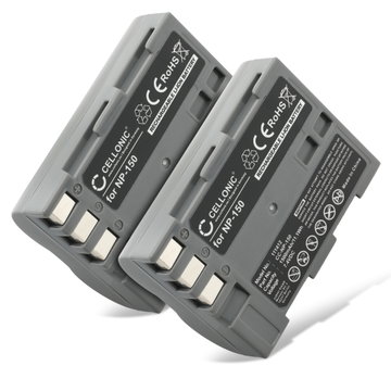 2x Batteri for Fuji FinePix A205S, FinePix A205S Zoom, FinePix S5 Pro NP-150 (1500mAh, 7.4V) fra CELLONIC