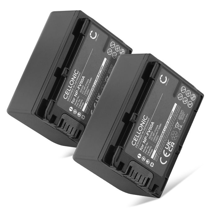 2x Sony NP-FV30 Batteri 7.4V 1030mAh fra Cellonic