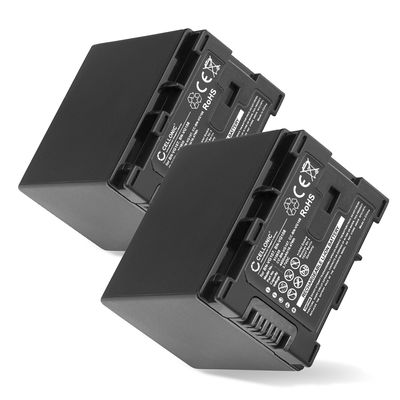 2x Batteri for JVC GZ-HM650 GZ-MG750 GZ-MS110 GZ-MS210 GZ-MS215 GZ-MS216 BN-VG107 -VG108 -VG114 -VG121 (4450mAh, 3.7V) fra CELLONIC