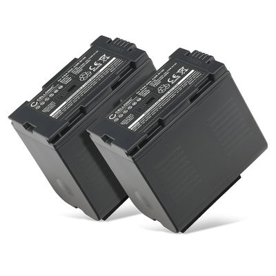 2x Batteri for Panasonic NV-GX7, AG-AC90, AG-DVX100, NV-DA1, NV-MX500, NV-DS60, NV-GS1 CGA-D54 CGR-D120 -D220 (3300mAh, 7.4V) fra CELLONIC