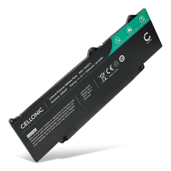 Batteri for Dell Latitude 7455, 5455, 14 7455, 14 5455, 15 5550 (DNDWT), DR02P, R73TC, 2X1V9, GTG7N 3500mAh 11.1V fra CELLONIC