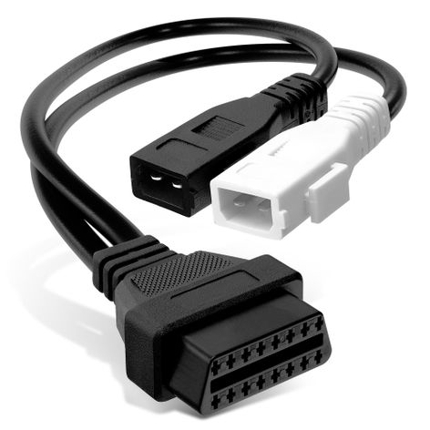 OBD2-adapterkabel VAG 2×2-pin (2+2) til OBD-II 16-pin (F) for Audi A6; A3; A4; A2; A8; Volkswagen Passat B5, B4 – 30cm fra CELLONIC