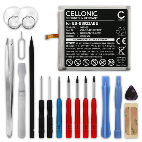 Battery for Samsung Galaxy S24; SM-S9210; SM-S921A; SM-S921B EB-BS922ABE (3800mAh, 3.88V) + Tool-kit from CELLONIC