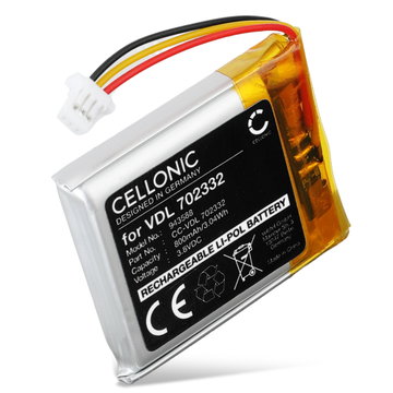 Batteri til JBL Tune 720BT, 760BT VDL 702332 (800mAh, 3.8V) fra CELLONIC